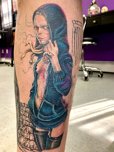 Explore black goddess tattoo ideas, creative tattoo ideas in Goshen, available at Lady Luck Studio
