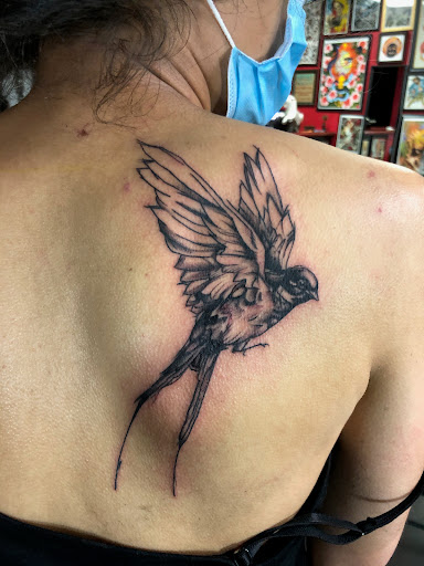 Explore cross tattoo sleeve ideas, creative tattoo ideas in Georgetown, available at Iron Rite Tattoo South