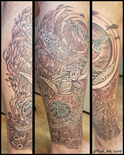 Explore colon cancer tattoo ideas, creative tattoo ideas in Cranford, available at Lost & Found Tattoo Studio