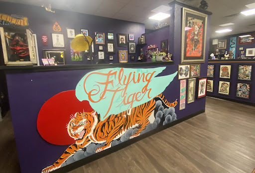 Explore calf tattoo ideas for women, creative tattoo ideas in Austin, available at Flying Tiger Tattoo