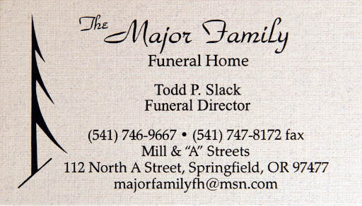Funeral Home «Major Family Funeral Home», reviews and photos, 112 A St, Springfield, OR 97477, USA