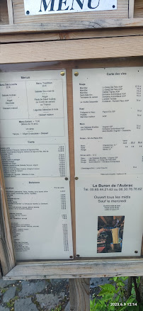 Buron de l'Aubrac à Saint-Chély-d'Aubrac menu
