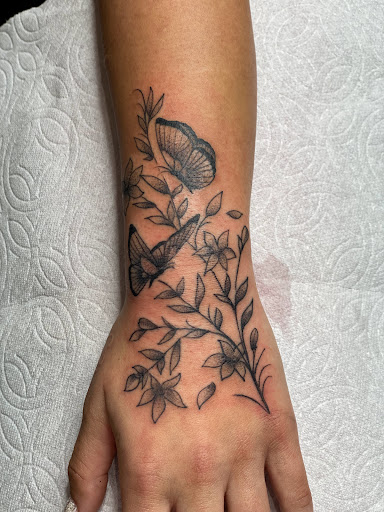 Explore bikini tattoo ideas, creative tattoo ideas in San Jose, available at Blue Rose Tattoo