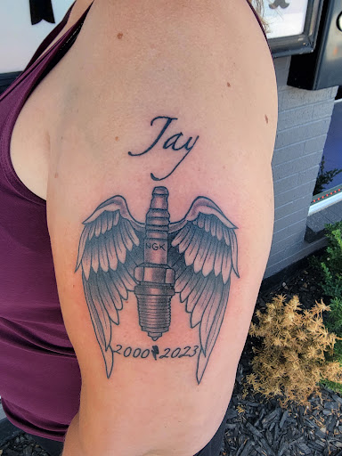 Explore norse sleeve tattoo ideas, creative tattoo ideas in Copperas Cove, available at Black Moon Tattoo Company