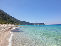 Foto von Pefkoulia Beach und die siedlung