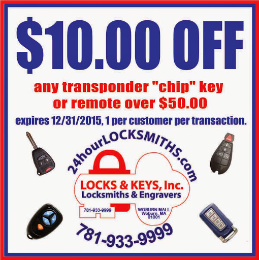 Locksmith «Locks & Keys, Inc Locksmiths», reviews and photos, 296 Mishawum Rd, Woburn, MA 01801, USA