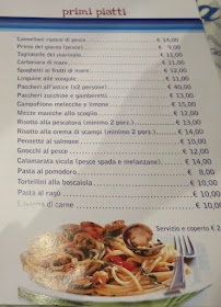 Menu du Ristorante Pizzeria da Fabrizio à Grottammare