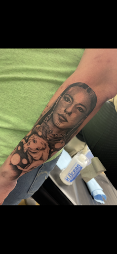 Explore caterpillar tattoo ideas, creative tattoo ideas in Roanoke, available at Valkyrie Tattoo Studio