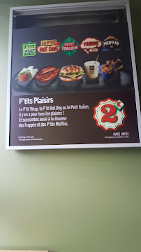 Menu du McDonald's à Antibes