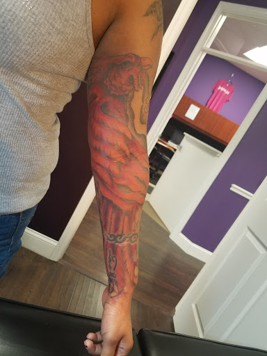 Explore sleeve filler tattoo ideas, creative tattoo ideas in Roanoke, available at Imagine Ink Studios
