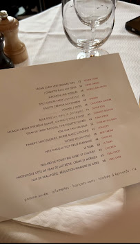 L'Avenue à Paris menu