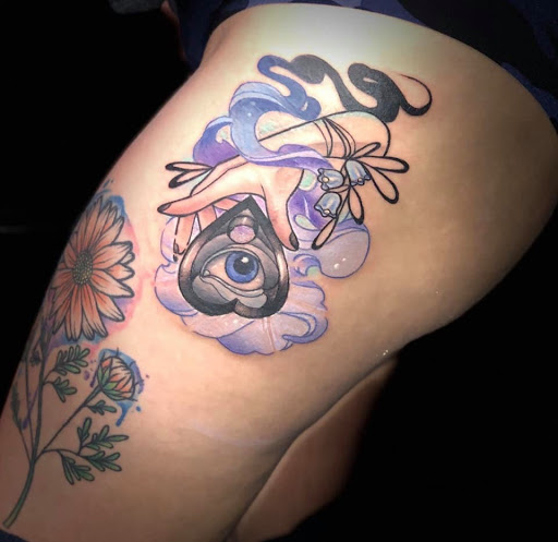 Explore australian shepherd tattoo ideas, creative tattoo ideas in Westland, available at Black Raven Studio, LLC