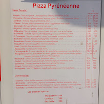 Menu du Pizza Pyrénéenne à Varilhes