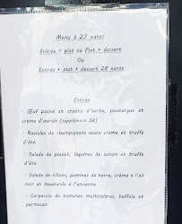 Restaurant Le Petit Prince à Chartres (la carte)
