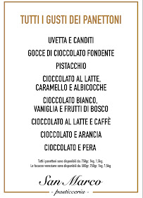 Menu du Pasticceria San Marco à Venice