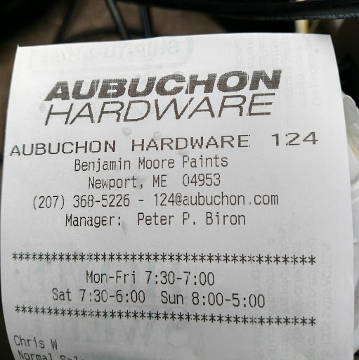 Hardware Store «Aubuchon Hardware», reviews and photos, 83 Moosehead Trail, Newport, ME 04953, USA