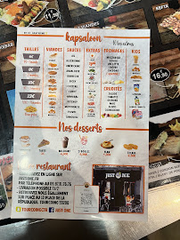 Menu du Just one à Tourcoing