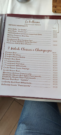 Menu du Piazzola verde à Peschici