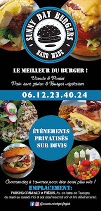 Carte du Sunny Day Burgers à Fréjus