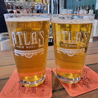Beer poured into a glass