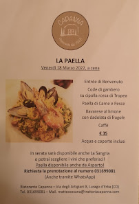 Menu / carte de Ristorante Capanna à Lurago d'Erba