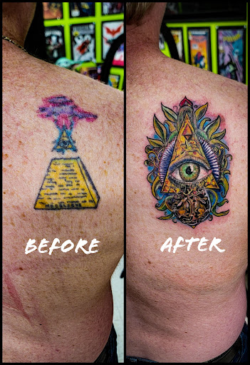 Explore outdoor tattoo sleeve ideas, creative tattoo ideas in Kingsport, available at Ink-a-zoid Tattoos & Piercings