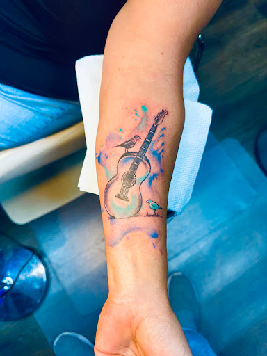 Explore sleeve tattoo filler ideas, creative tattoo ideas in Lake Charles, available at Brand-X Tattoo & Piercing