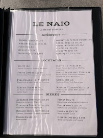 Menu / carte de Le Naïo: Bar, Restaurant, Tapas,Glacier à Cassis