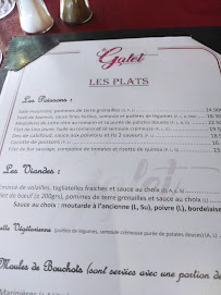 Le Galet à Bretignolles-sur-Mer menu