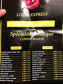 Carte du Lotus Express à Blanquefort