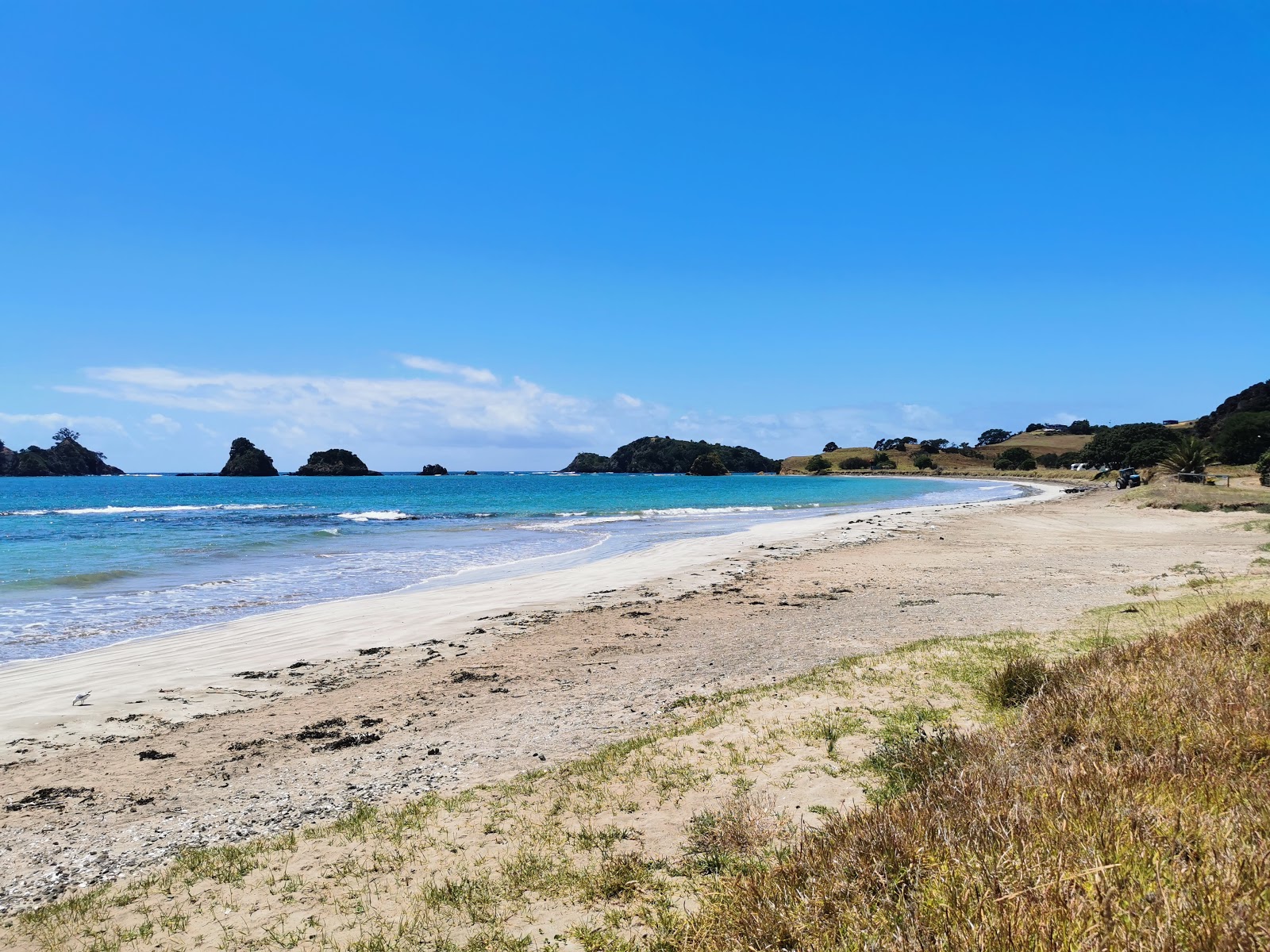 Zdjęcie Tuparehuia Beach z powierzchnią beżowe kamyki