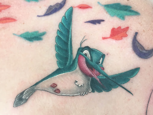 Explore above the knee tattoo ideas, creative tattoo ideas in Coquille, available at Inspired Ink Tattoo Shop
