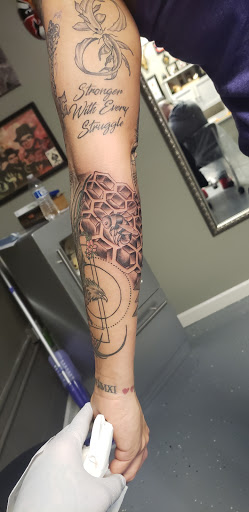 Explore tattoo chest ideas, creative tattoo ideas in Inman, available at Nine Lives Tattoo