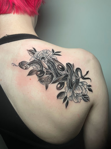 Explore large tattoo cover up ideas, creative tattoo ideas in Dallas, available at Ageless Arts Tattoo