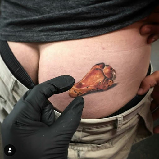 Explore cool leg tattoo ideas, creative tattoo ideas in Hanford, available at Moth Art & Tattoo Collective