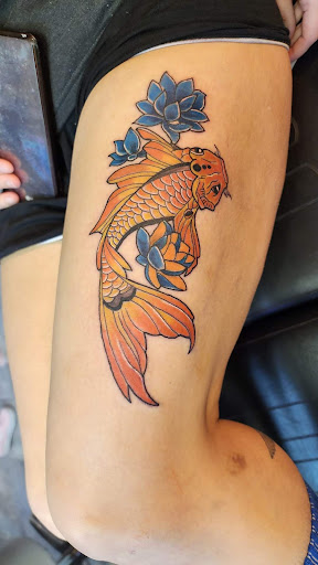 Explore full sleeve tattoo ideas for woman, creative tattoo ideas in Yorktown, available at Army Navy Tattoo