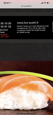 Menu / carte de Fun Sushi à Paris