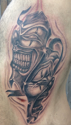 Explore tattoo ideas for thigh, creative tattoo ideas in Rochelle Park, available at Ser Tattz Art Studio