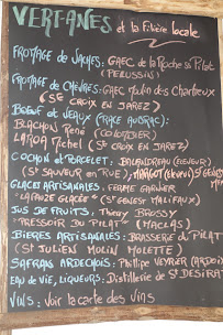 Auberge Vert Anes à Véranne menu