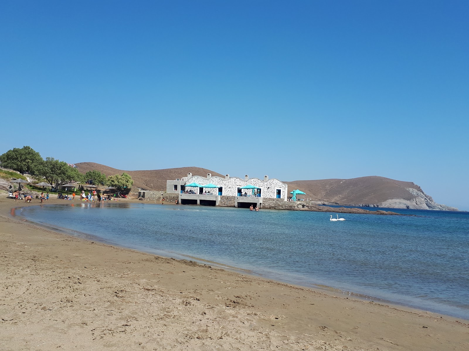 Foto van Psara beach met hoog niveau van netheid