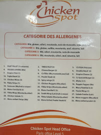 Chicken Spot à Vitry-sur-Seine menu