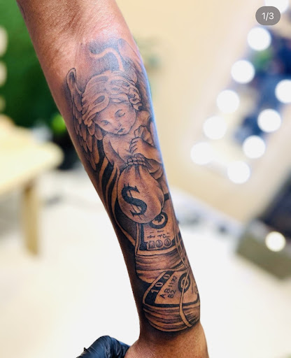 Explore half sleeve tattoo ideas female, creative tattoo ideas in Warner Robins, available at Pen & Portrait Tattoos