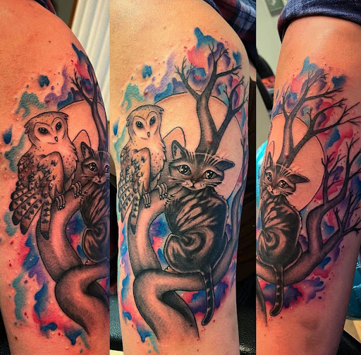 Explore mother son tattoo ideas with meaning, creative tattoo ideas in Maple Lake, available at Earth Child Tattoo