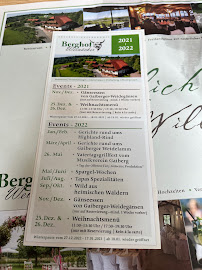 Berghof Weinäcker à Gaiberg menu