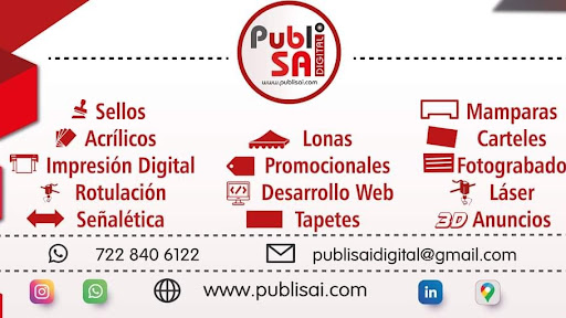 PubliSAI Digital (Acrílicos, Sellos e impresiones Digitales y Letreros) En Toluca