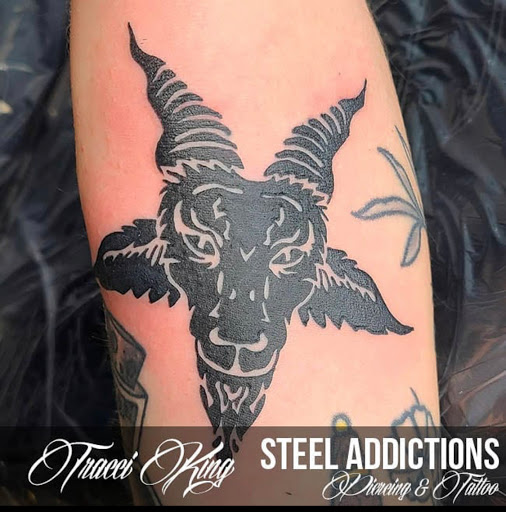 Explore back of the thigh tattoo ideas, creative tattoo ideas in Toledo, available at Steel Addictions