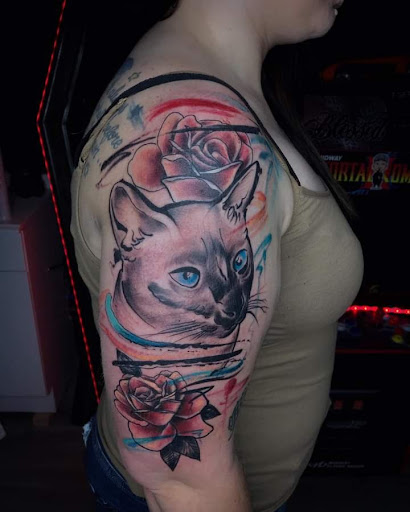 Explore pink panther tattoo ideas, creative tattoo ideas in Denver, available at Nocturnal Tattoo 2