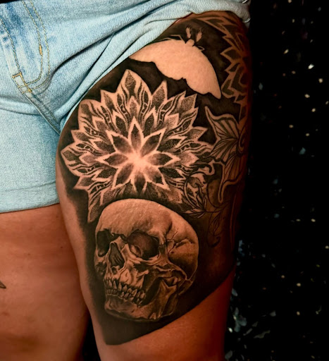 Explore tattoo ideas for mens sleeves, creative tattoo ideas in Houston, available at 333 Tattoo Studio HTX