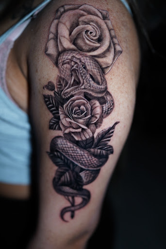 Explore floral sleeve tattoo ideas, creative tattoo ideas in Charlotte, available at 4Ever Tattoo Ink Studio