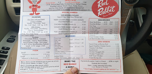 Hamburger Restaurant «Red Rabbit Drive-In», reviews and photos, 60 Benvenue Rd, Duncannon, PA 17020, USA